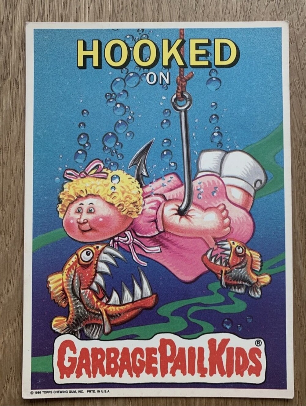 1986 Topps Garbage Pail Kids Jumbos Posters Hooked on Garbage Pail Kids